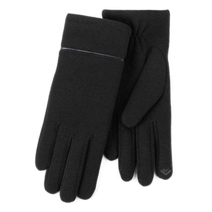 Isotoner® Ladies Thermal SmarTouch™ Glove With Piping Detail Black Extra Image 1